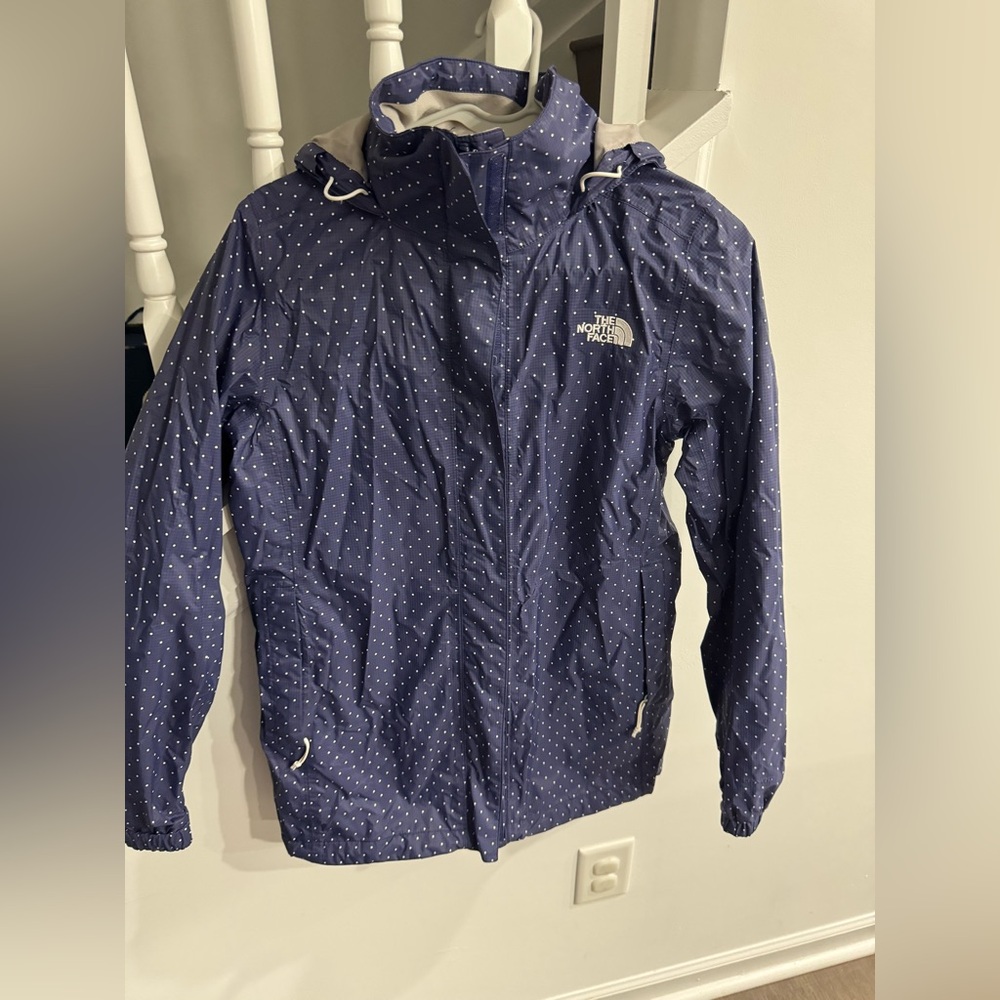 North Face - polka dot rain jacket